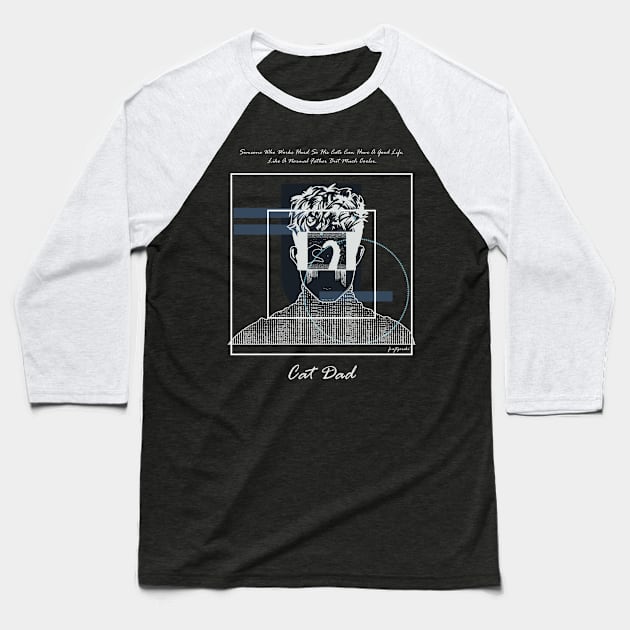 Love Sign Man and cat version 6 Baseball T-Shirt by Frajtgorski